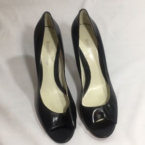 Enzo Angiolini black peep toe heels